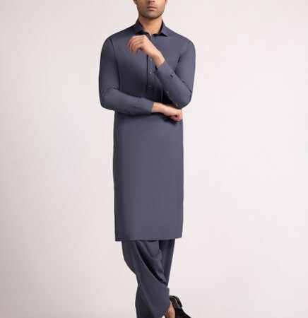 Sandal cotton Dark Grey Shalwar Qameez