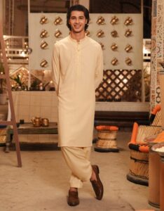 Sandal Cotton Cream Color Shalwar Qameez