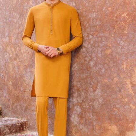 Toyobo Boski Yellow Color Shalwar Qameez
