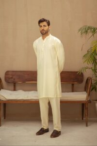 Toyobo Boski Cream Color Shalwar Qameez