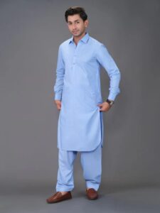 Toyobo Boski Sky Blue Shalwar Qameez