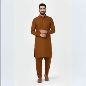 Toyobo Boski Brown Color Shalwar Qameez