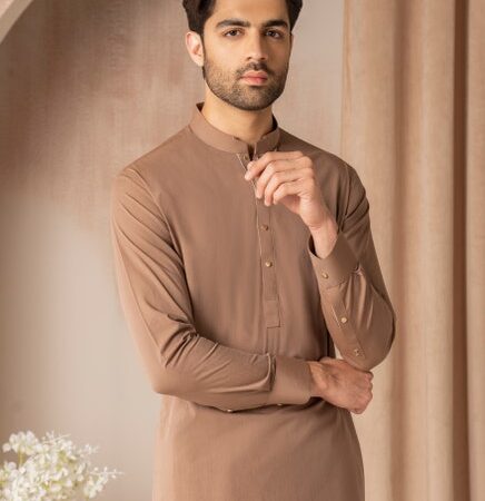 Sandal cotton Light Brown Shalwar Qameez